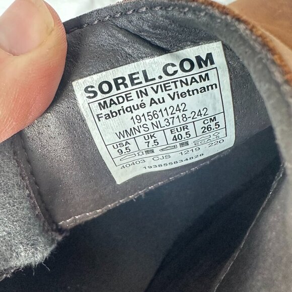 Sorel Emelie Chelsea Leather Boot Brown Leather Velvet Casual Winter Essential - Picture 8 of 8